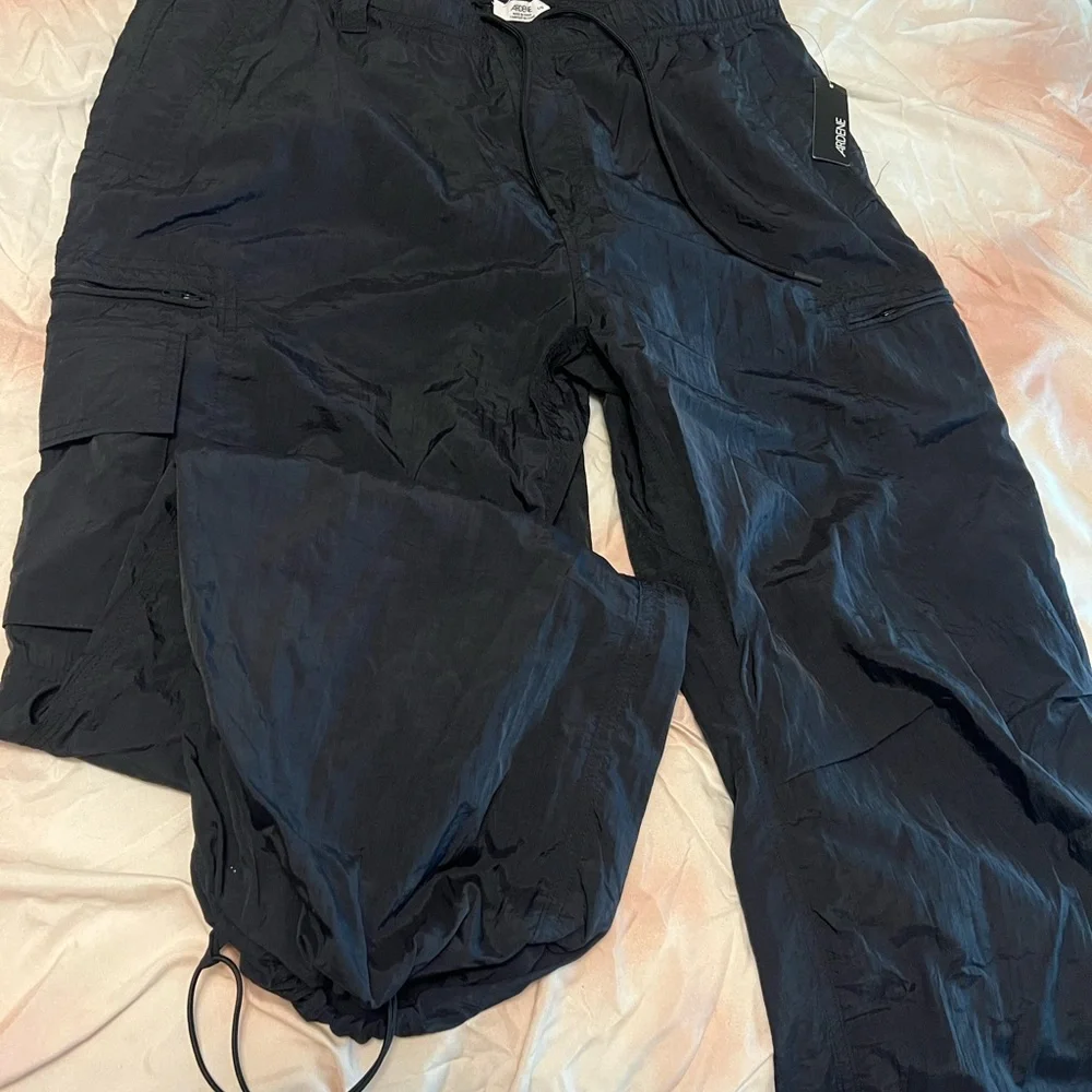 Ardene Charcoal Drawstring Pants - Picture 2 of 4